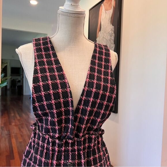 Maje Check strapless dress - Picture 9 of 11